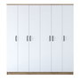 Hanah Home Armario Nogal y Blanco